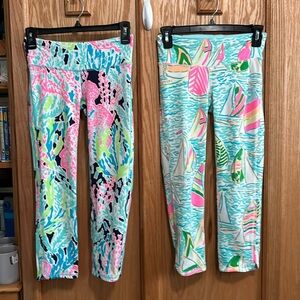 Lilly Pulitzer Luxetic Capri leggings (2 pair) Size XS.